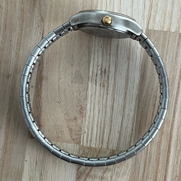 Carriage Ladies Watch Stainless Dial Two Tone Stretch Stainless Bracelet - Picture 8 of 12